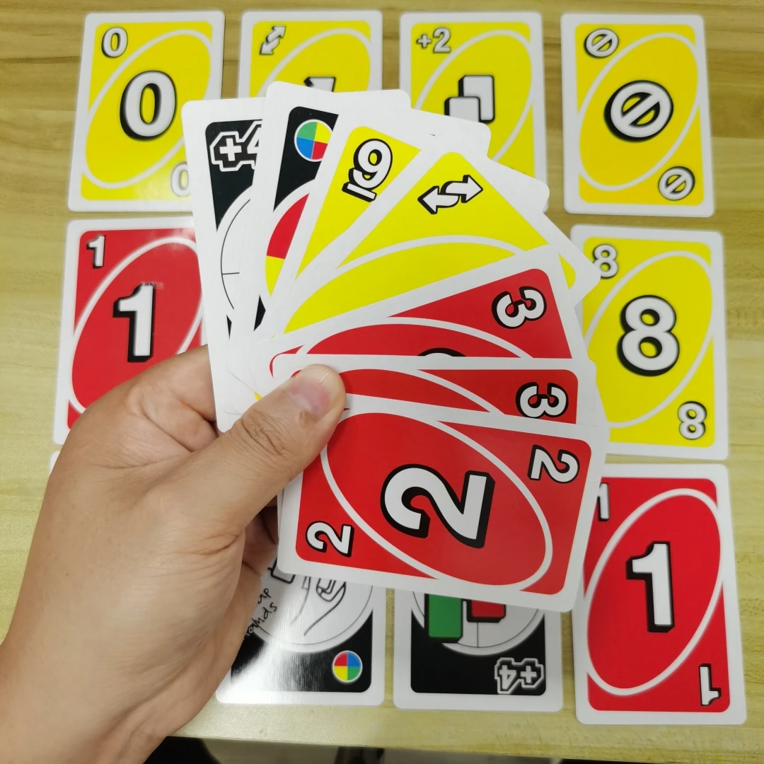 Hot Sale Thickened Paper UNQHI UNOS Card Game for Kids Playing Poker Toy No Mercy Classic Board Games For Family