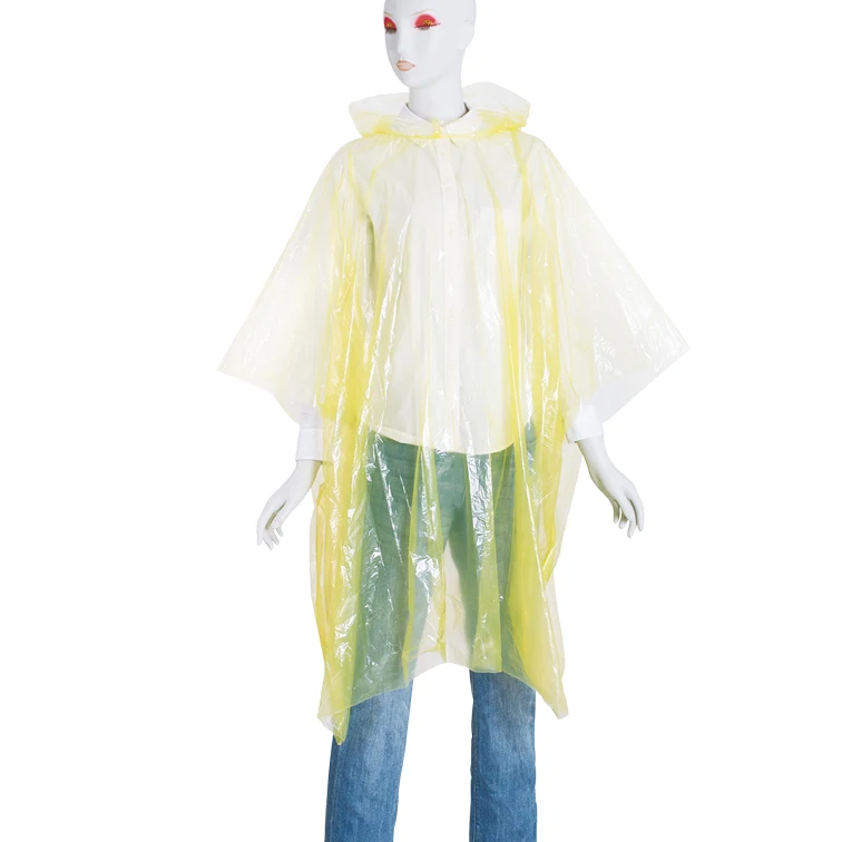 Square adult transparent raincoat/rain poncho