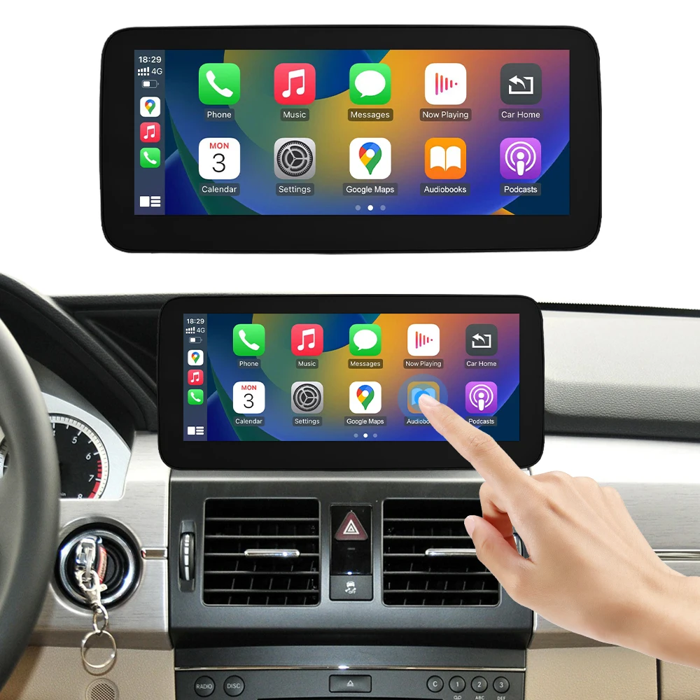 Road Top 1920*720 Linux Wireless CarPlay Android Auto Multimedia Display Screen for Mercedes-Benz GLK X204 2008-2012 NTG4.0 LHD