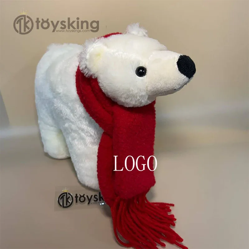 Soft Glacier polar bear stuffed animal toy Christmas plush doll customized polar bear decorate toy