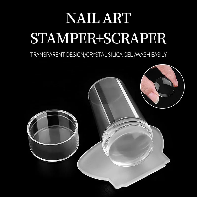 New design Manicure Tools DIY Nail Art Stamping Stamper with Scraper Image Plate