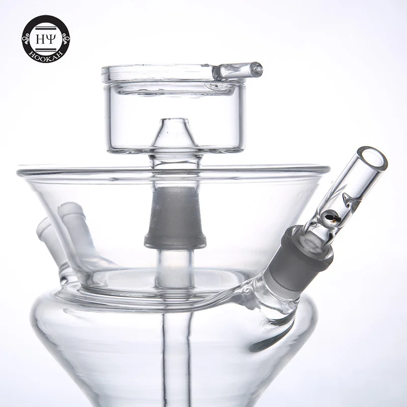 Wholesale High Quality Customized Creative Mini Tobacco Hookah Shisha Set Portable Glass Shisha with LED and Mirror Techniques