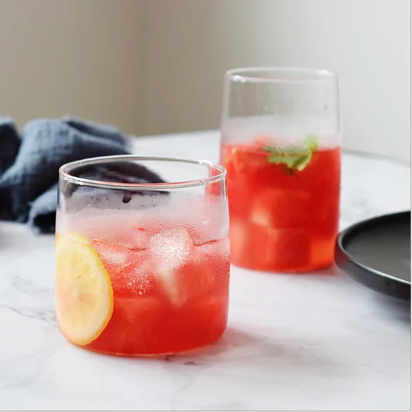 300ml Logo Customized High Borosilicate Glass Cup/ Transparent Single-layer Household Glass Water Cup