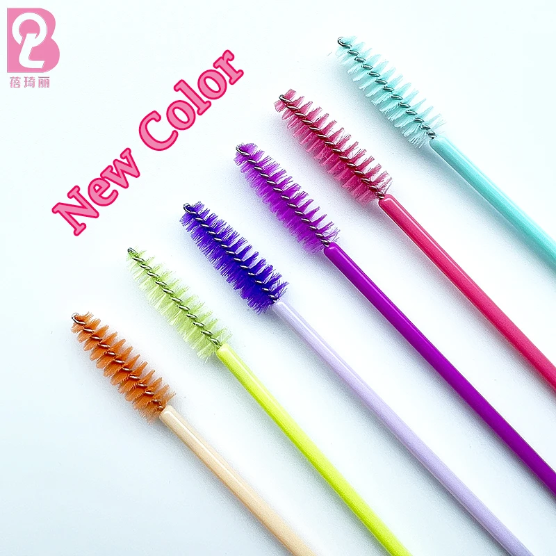 Beiqili 50PCS Disposable Eyelash Brush Spoolies Mascara Wands for Eye Lash Brush Eyebrow Cepillos Para Pestaas De Maquillaje
