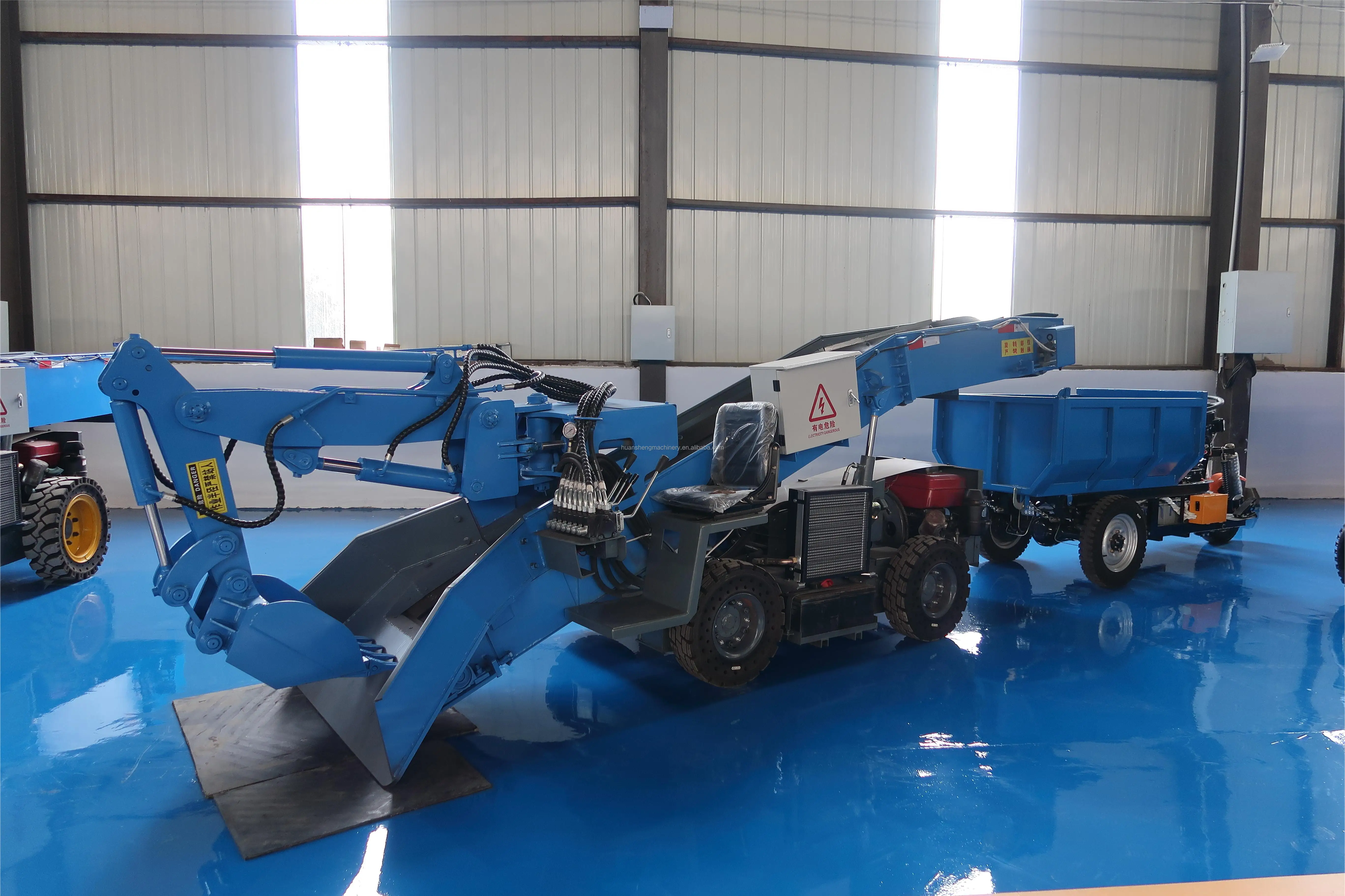 Huansheng Bridge Type Mucking Loader Easy To Use Mini Digger Excavator Tunnel Excavation Machinery Underground Mining Vehicles