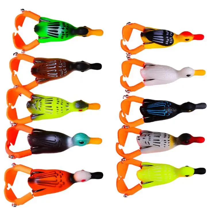 Propeller Fin Duck Fishing Bait 9cm-11.5g Duckling Soft Bait Bass Rubber Silicone Resin Simulation Lure Bait