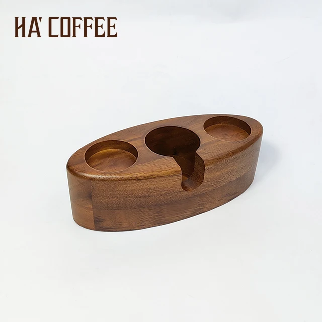 Ama Hot Customized coffee tools espresso distribution tool tamper 58mm wooden coffee tamper holder