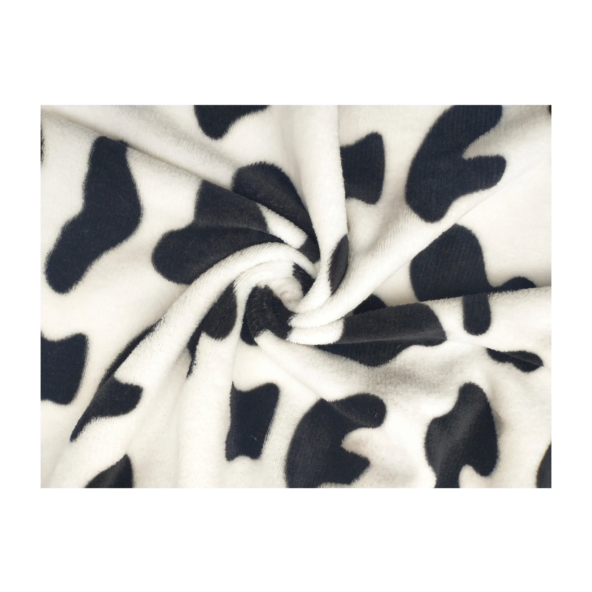 New design double sided flannel cows print fleece fabric 220 280g for blankets (1600394986181)