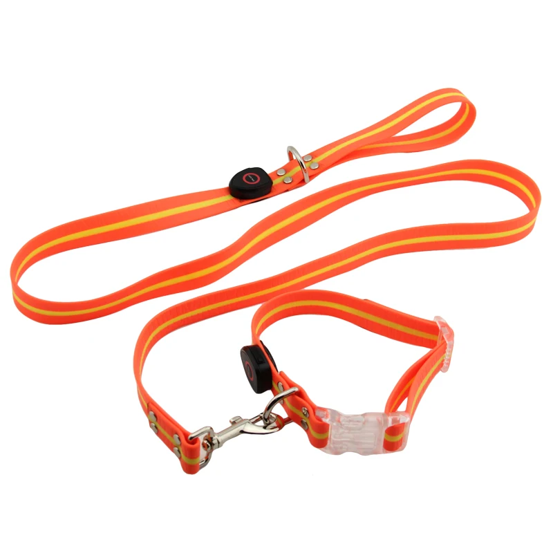 LED dog leash 2021 evernew  flashing light waterproof luminous Safety pet led dog leash
