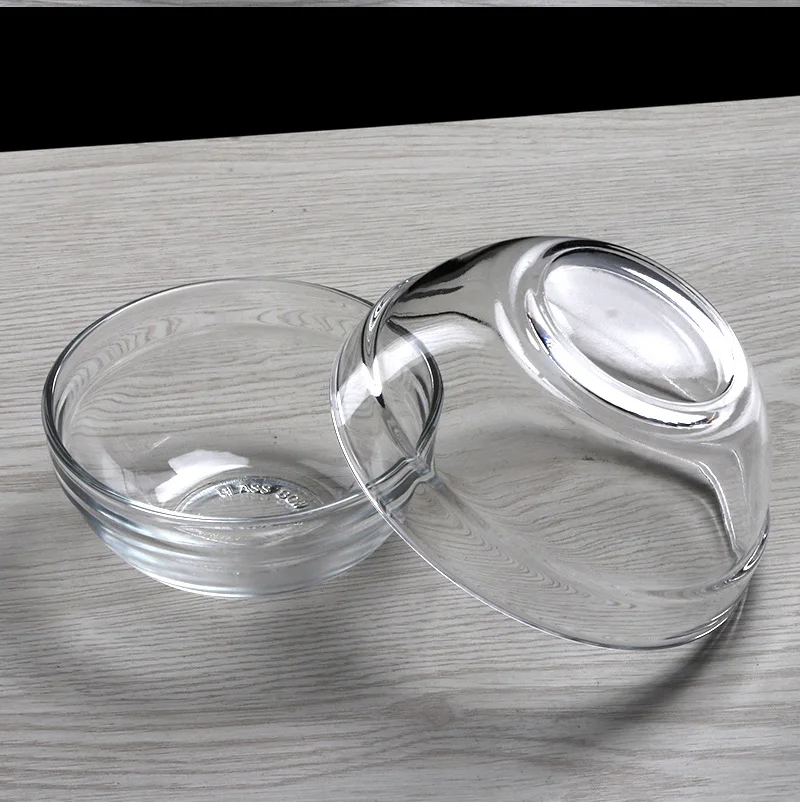 Wholesale special price transparent glass salad bowl hotel hand washing tea cup pudding dessert bowl small facial mask bowl