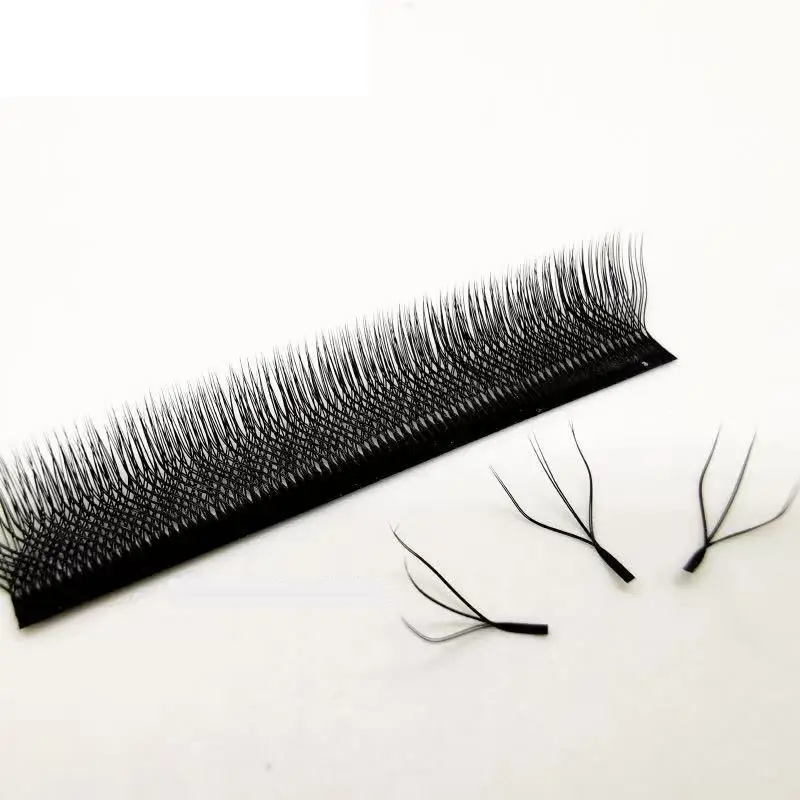 W Lash Eyelash Fans Eyelash with Custom Package Four Leave Clover Premade Bloom Fans Lash Fancy Cilia 3D Extension 0.07 Volume