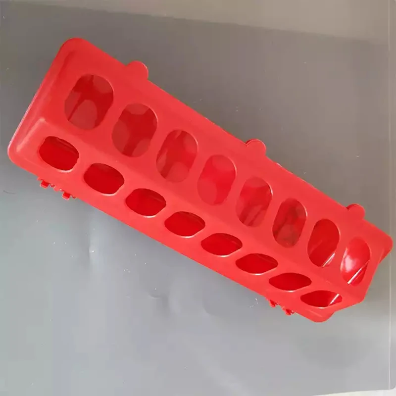 No Waste Spill Proof Flip Top Poultry Feeder Trough Small Chick Feeder Plastic Chicken Feeder for Birds Small Poultry