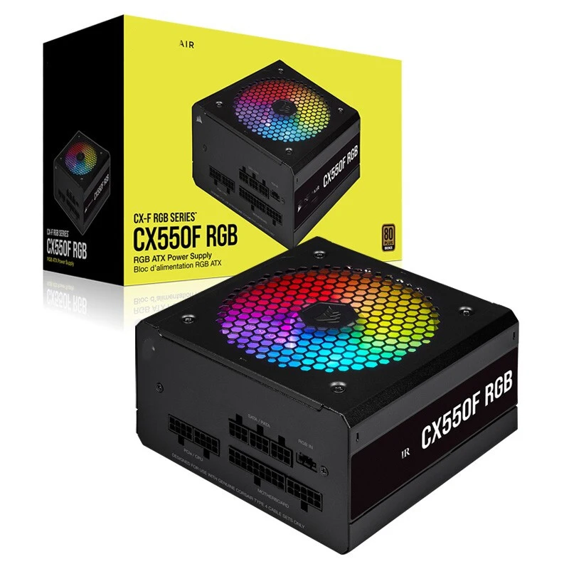 USCorsair 550W 650W 750W RGB PSU CX-F 80 Plus Bronze CX550F CX650F CX750F RGB Computer Part power supply