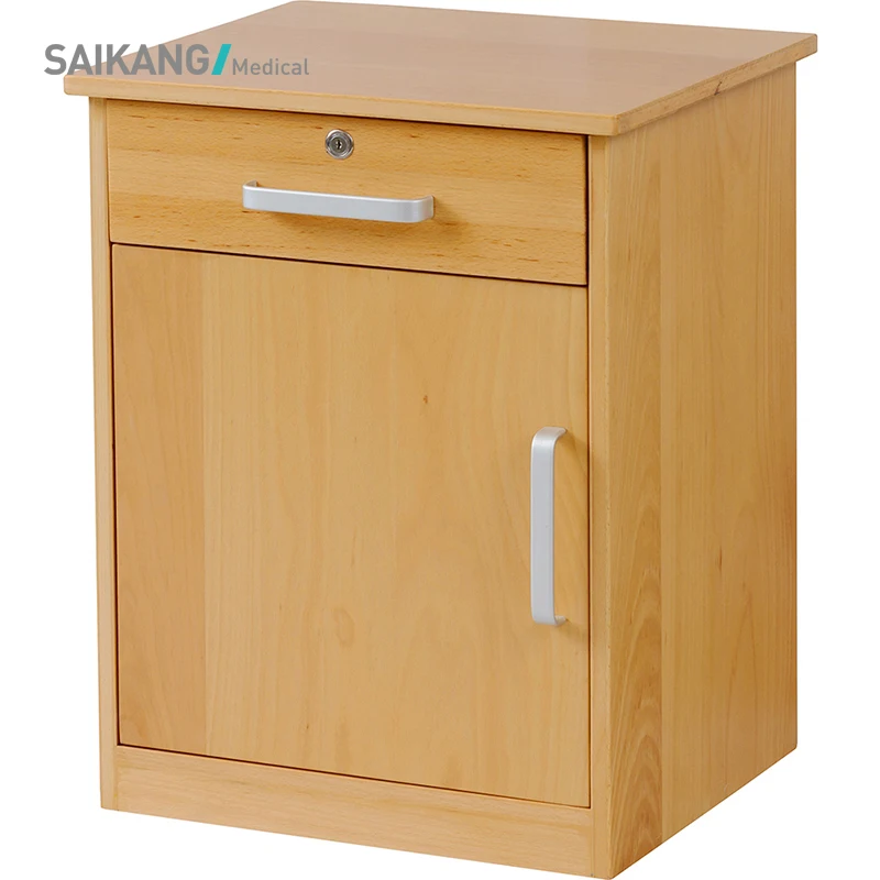 SKS020 фабрика мебель для медицинских комнат деревянный больничный шкаф прикроватный столик