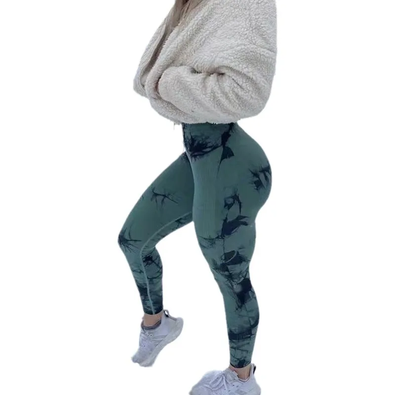 Women Hot Sale Factory Stretch Compression Yoga Workout Leggings Push Up Butt Lift Scrunch Peachy Yoga Pants