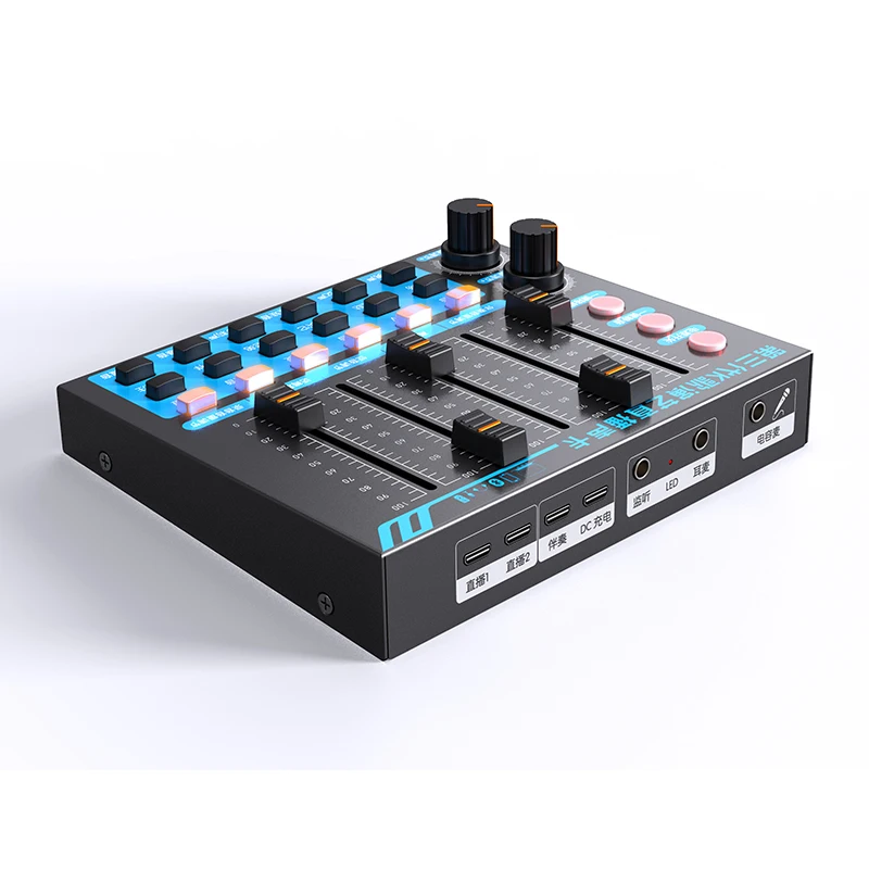  Deluxe Wholesale V10 set package live sound cards usb soundcard carte son voice changer Better than card