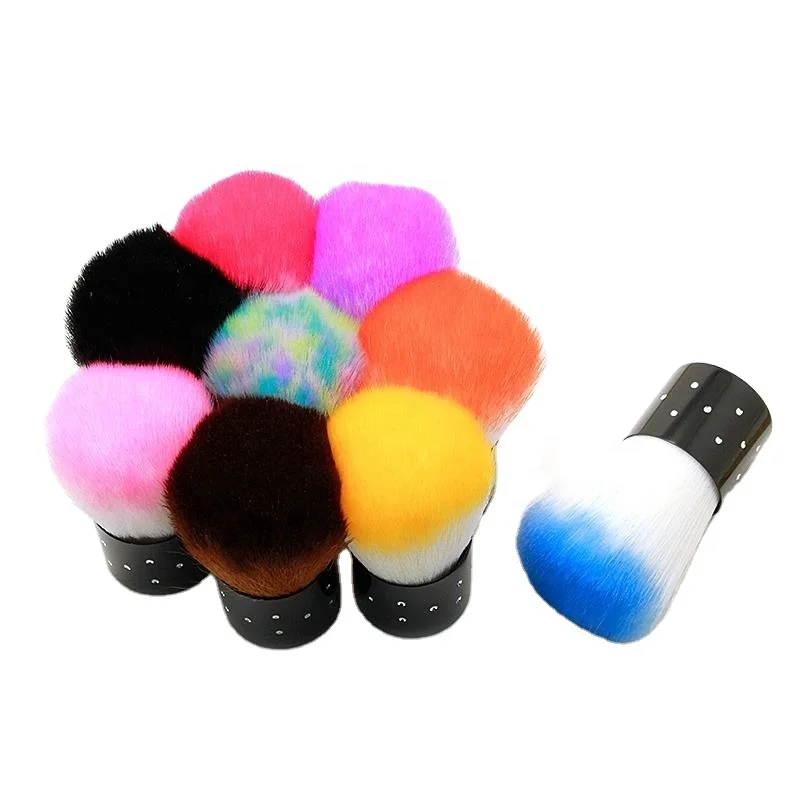Good Quality Plastic Handle Colorful Fiber Hair Makeup Brush Design Wholesale Nail Dust Brush Nail Cleaning Brush