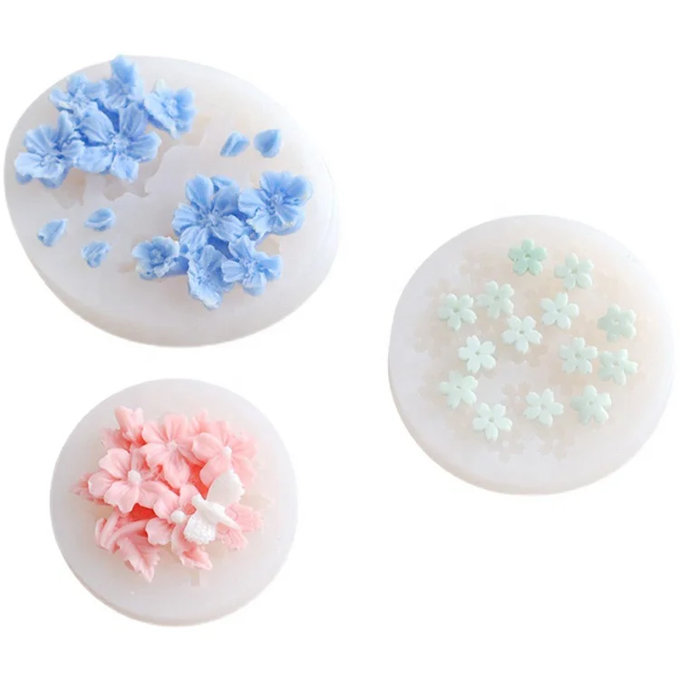 Hot Sale Cheap Creative Petal Flower 3D Silicone Moulds for Candle Making Diffuser Stone Plaster DIY Craft Making kit Set
