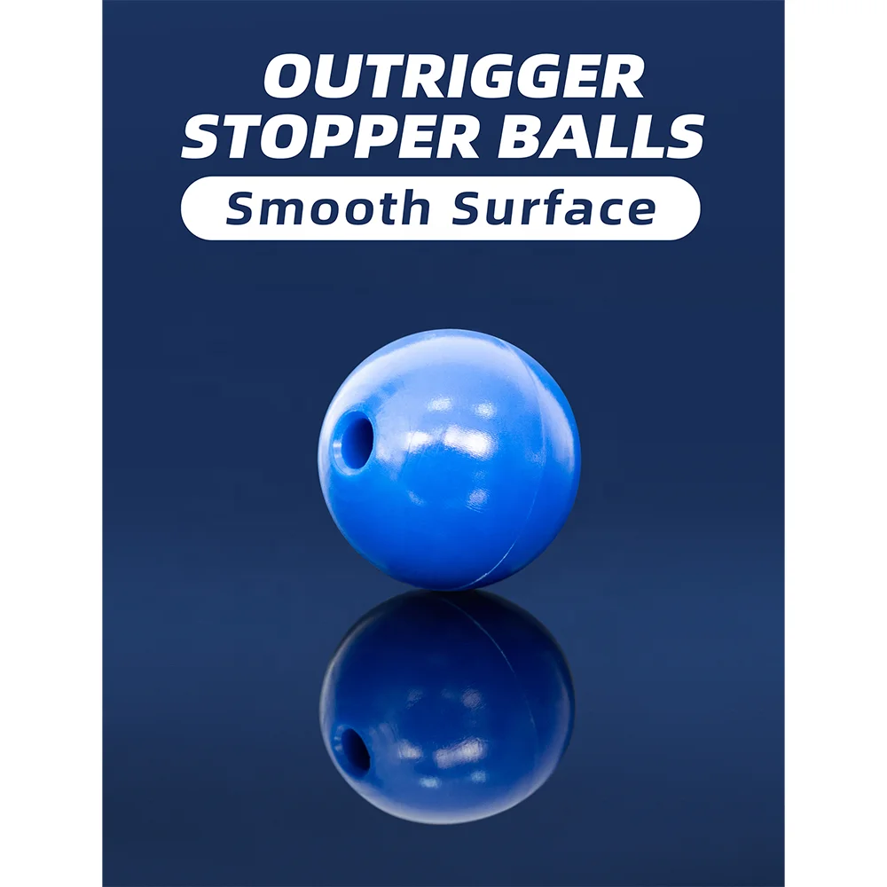 2pcs Fishing Rigging Ball Plastic Pair Outrigger Line Stop Ball Stoppers Outrigger Ball Stops