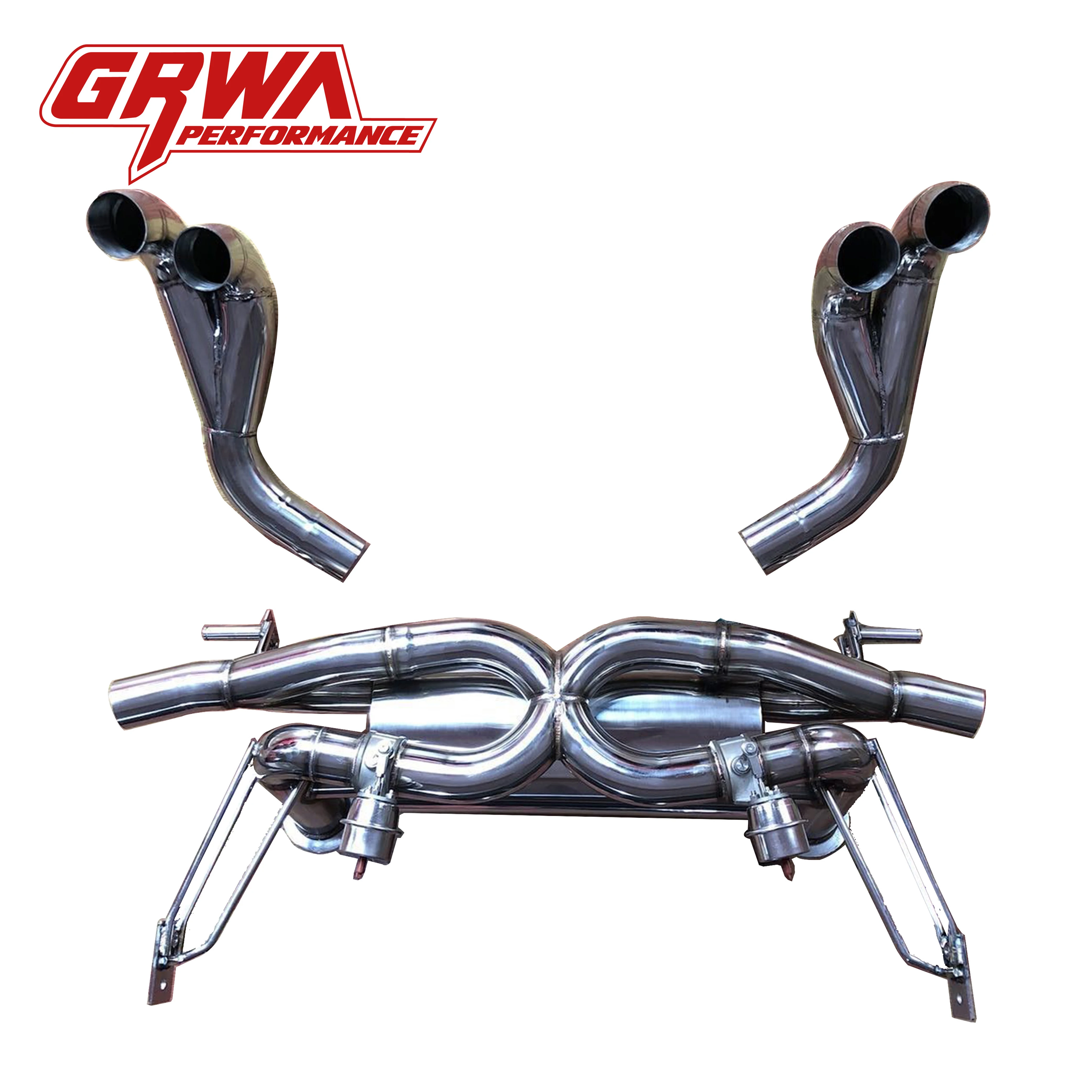 High quality parts GRWA  auto exhaust system with valves for Audi R8 V8