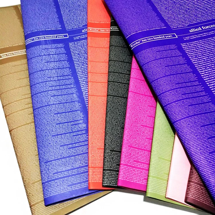 China factory wholesale custom luxury news paper double side printed waterproof flower bouquet wrapping paper