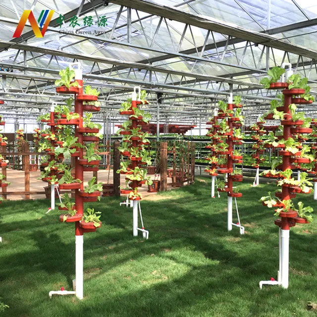 Commercial greenhouse vertical tower garden