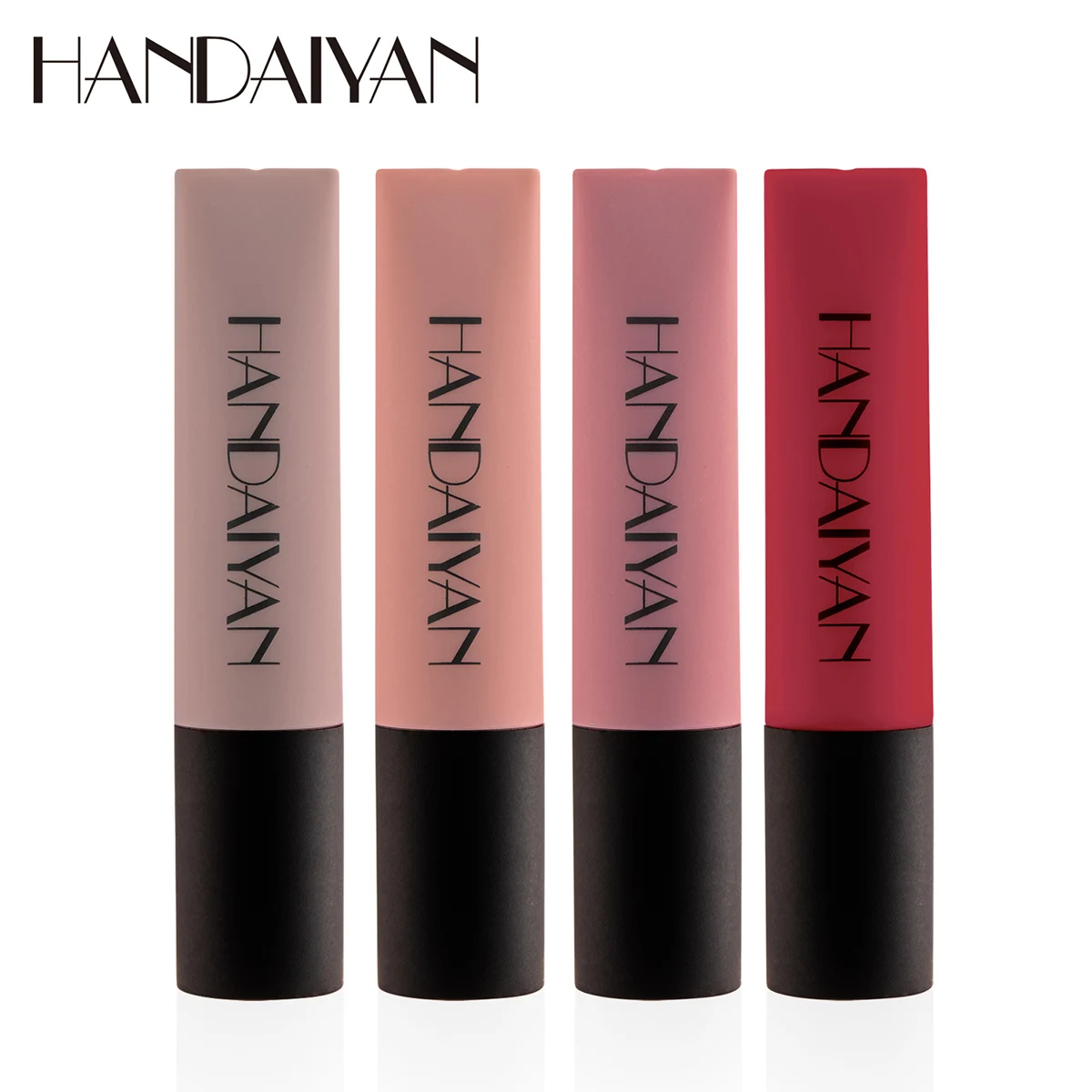 Handaiyan Matte Liquid Makeup Red Velvet Air Lip Glaze Waterproof Easy Wear Lipgloss Lasting Lip Tint Nude Matte Lip Gloss