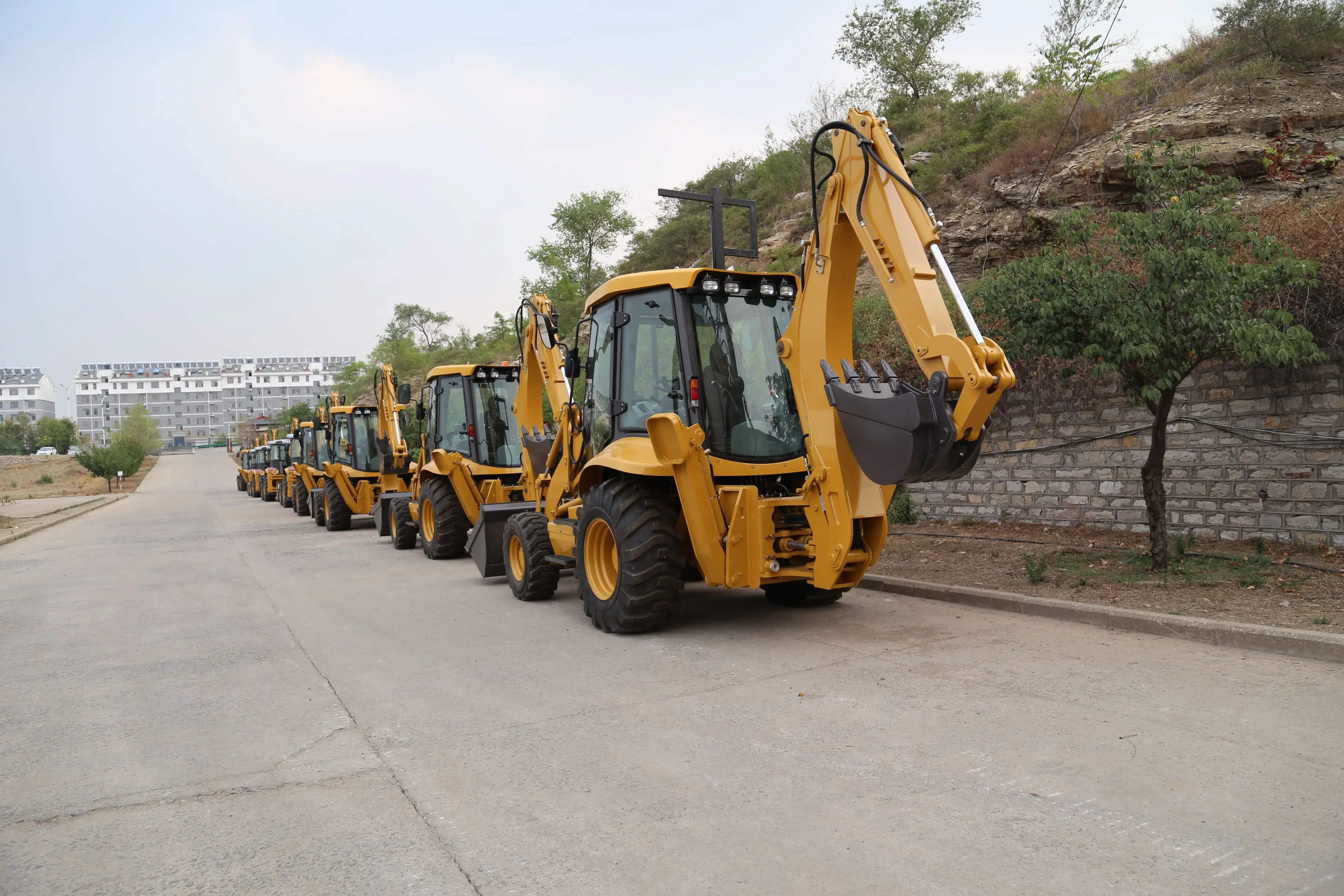 Factory Price China Made Wheel Backhoe Loader for Sale mini tractor with front end loader and backhoe