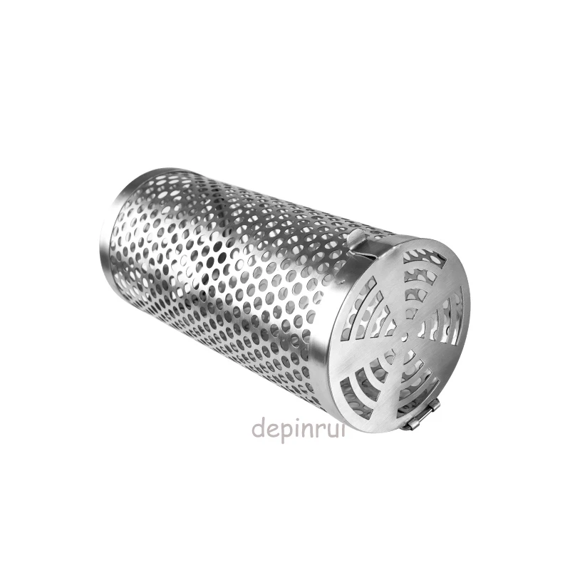 Updated Rolling Grilling Baskets for Outdoor Camping,Outdoor Round BBQ Stainless Steel Grill Basket Grill Camping Picnic