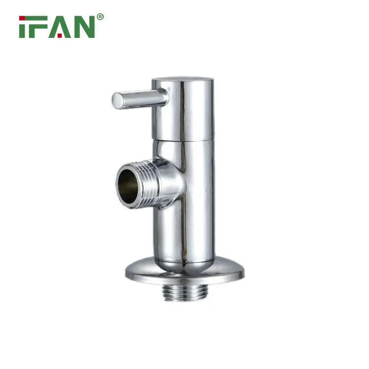 IFAN Two Way Water Angle Cock Valve 1/2 Inch Bathroom Basin Water Angle Stop Valve Brass Angle Valve