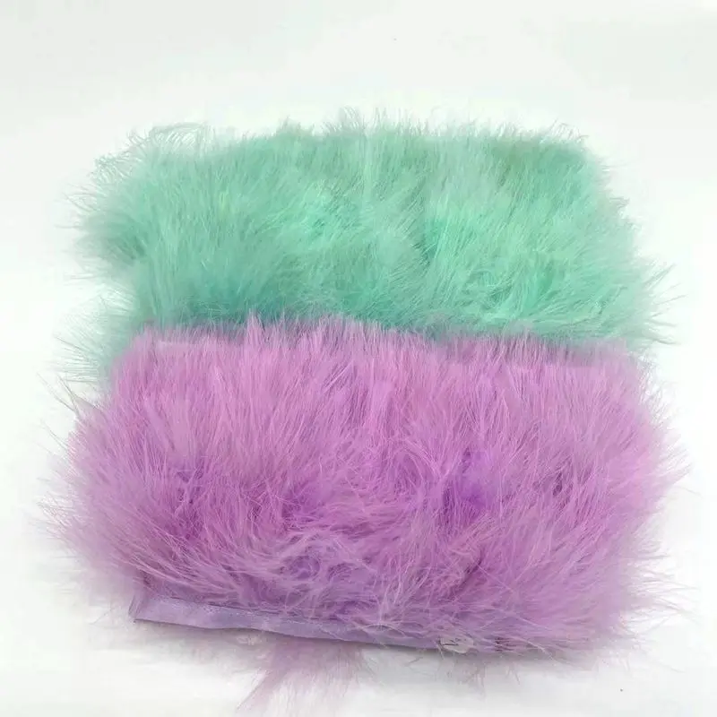 Wholesale 8-10cm dyed Blood marabou turkey feather fringe trimmings for dress decoration