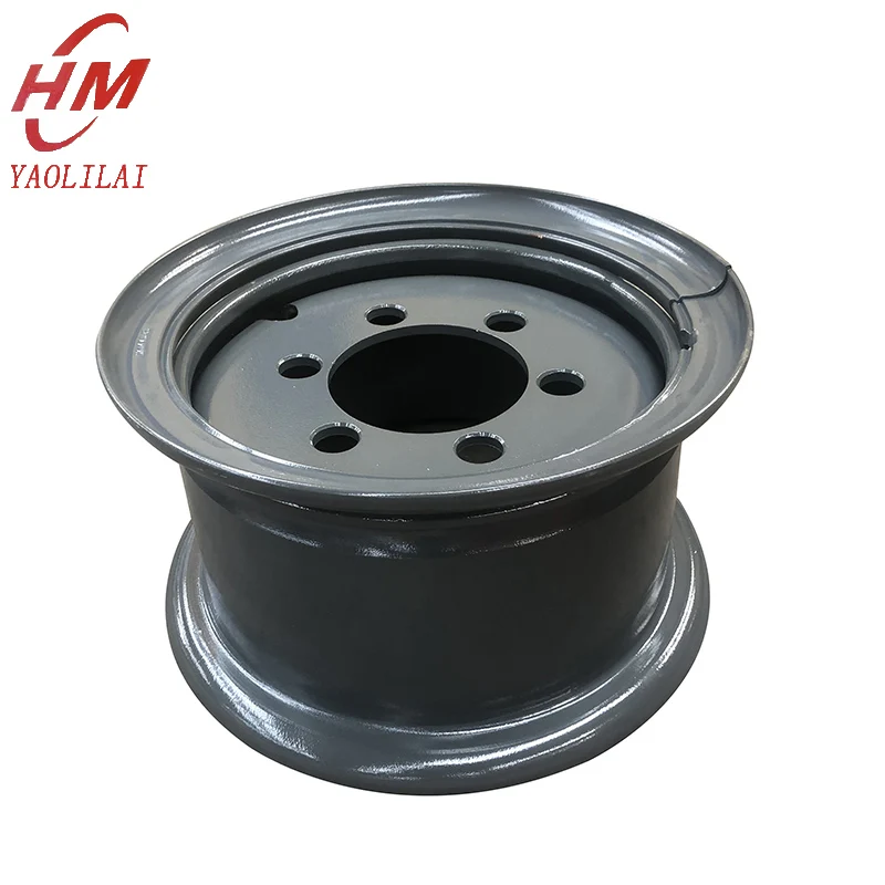 Custom Forklift wheel rim front wheel 2 piece 7.00T-15 steel wheel rims for 28x9-15 tire