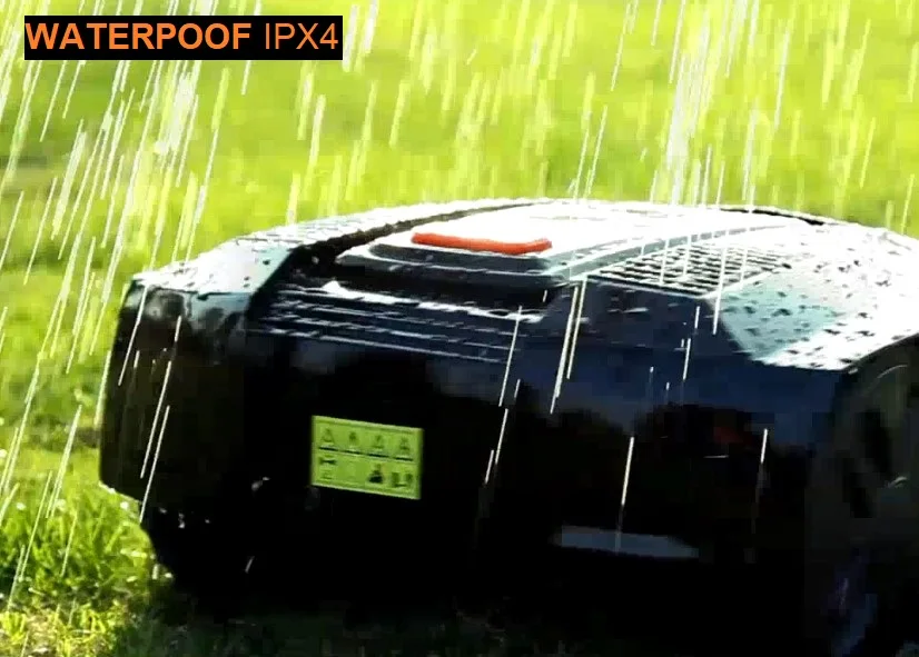 mower grass robotic Lawn Mower 4 pivot razor blades cutting system Magnetic field assited navigation