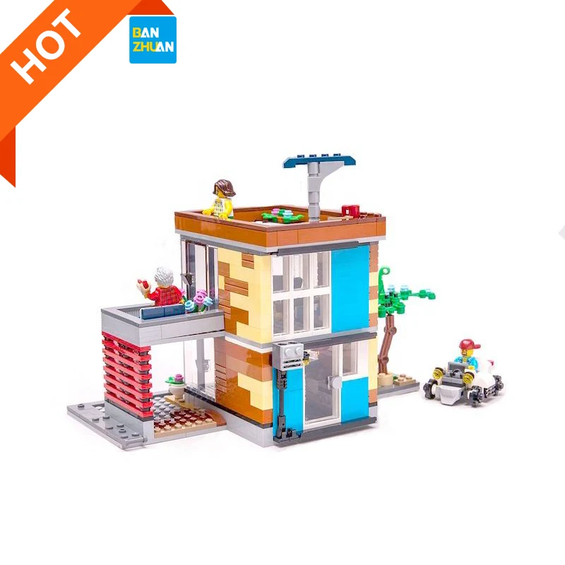 Best Selling Children Plastic Small Toy Intelligence  DIY Building Blocks for Kids Customization Building Blocks MOC Custom