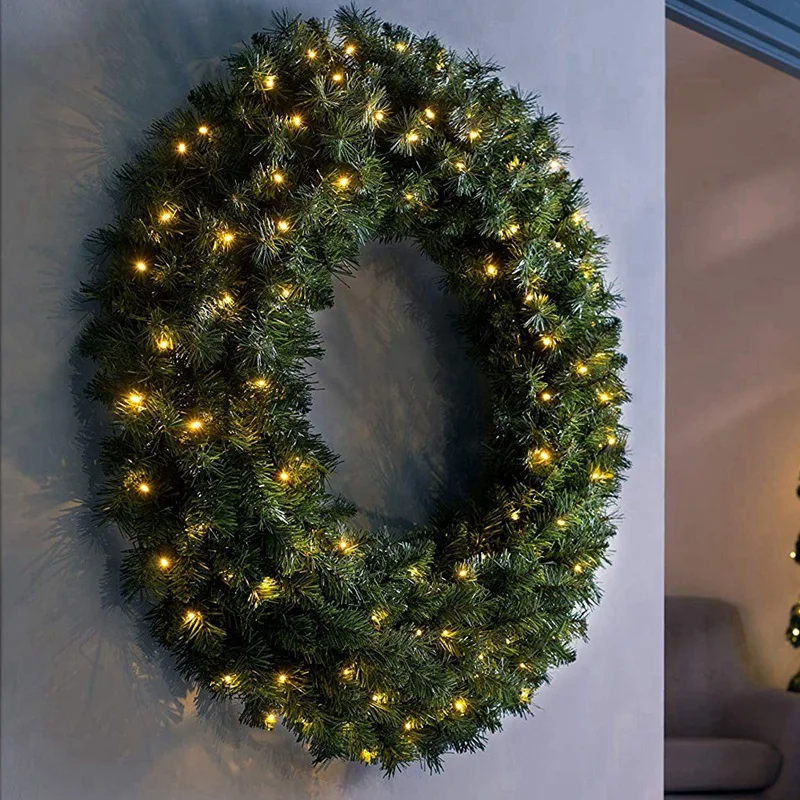 Wholesale Floral Hanging Giant Christmas Wreath For Indoor Home Wall Decor Christmas Garland