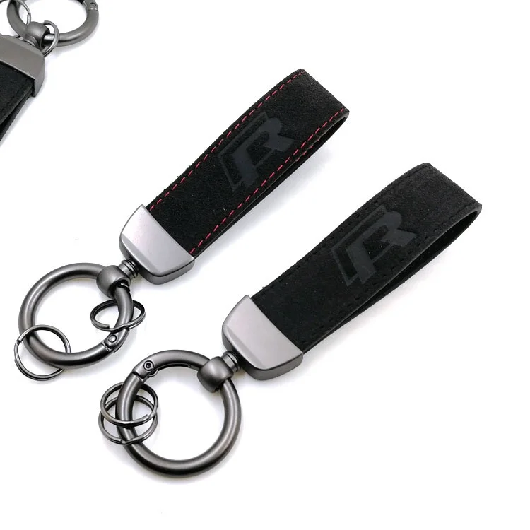 
2020 New design custom logo key holder car brand logo strap band leather keychain custom logo 