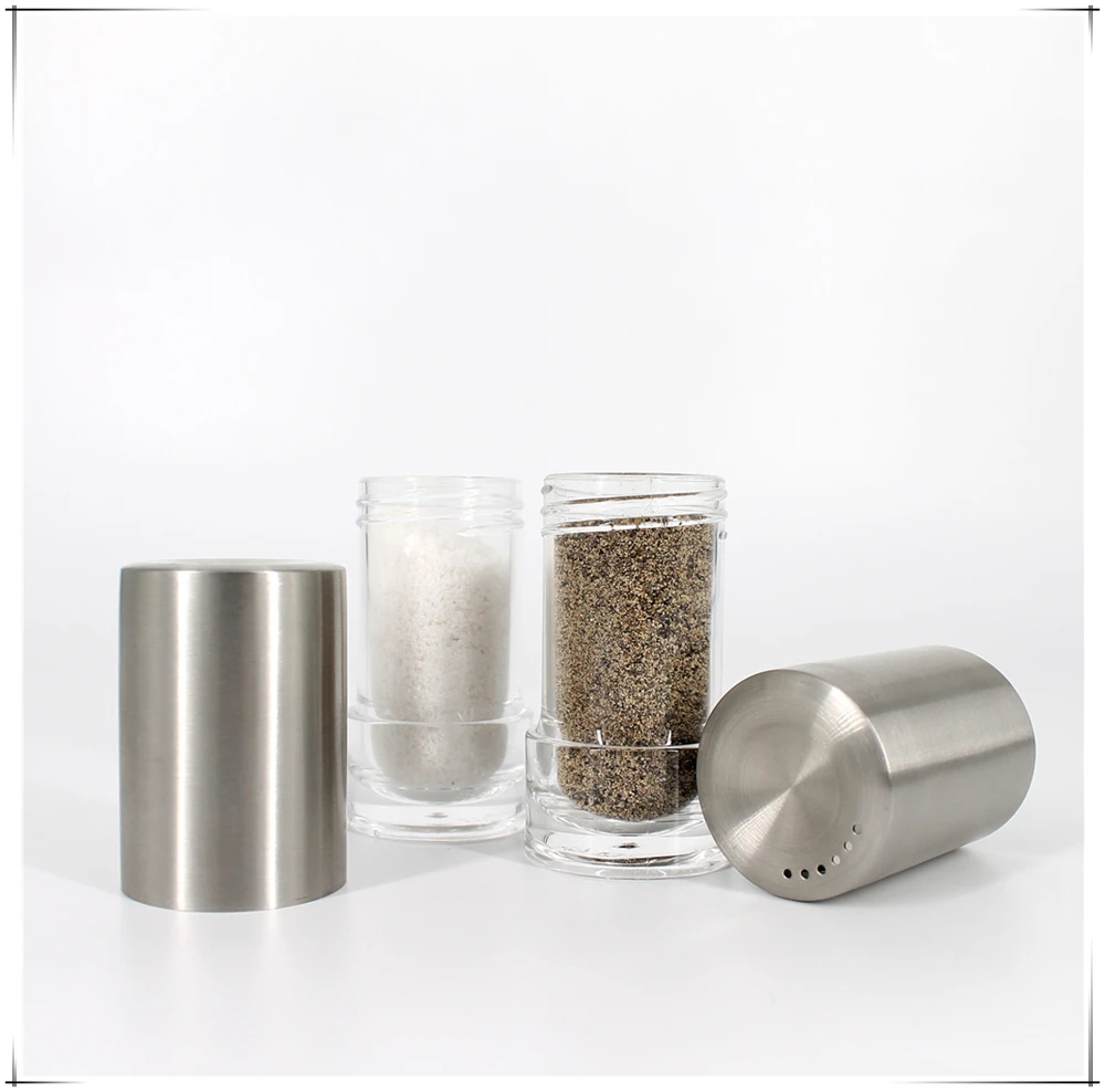 amazon sale salt and pepper shaker with acrylic stand / spices shaker set