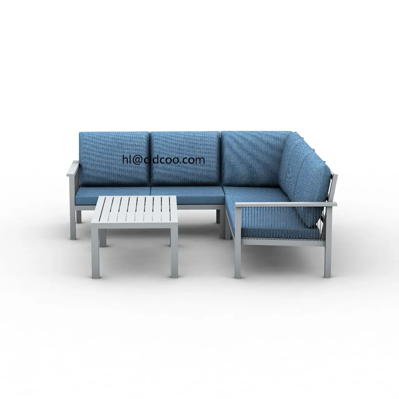 Superior Luxury  Aluminum patio   L shape sofa Outdoor furniture garden set