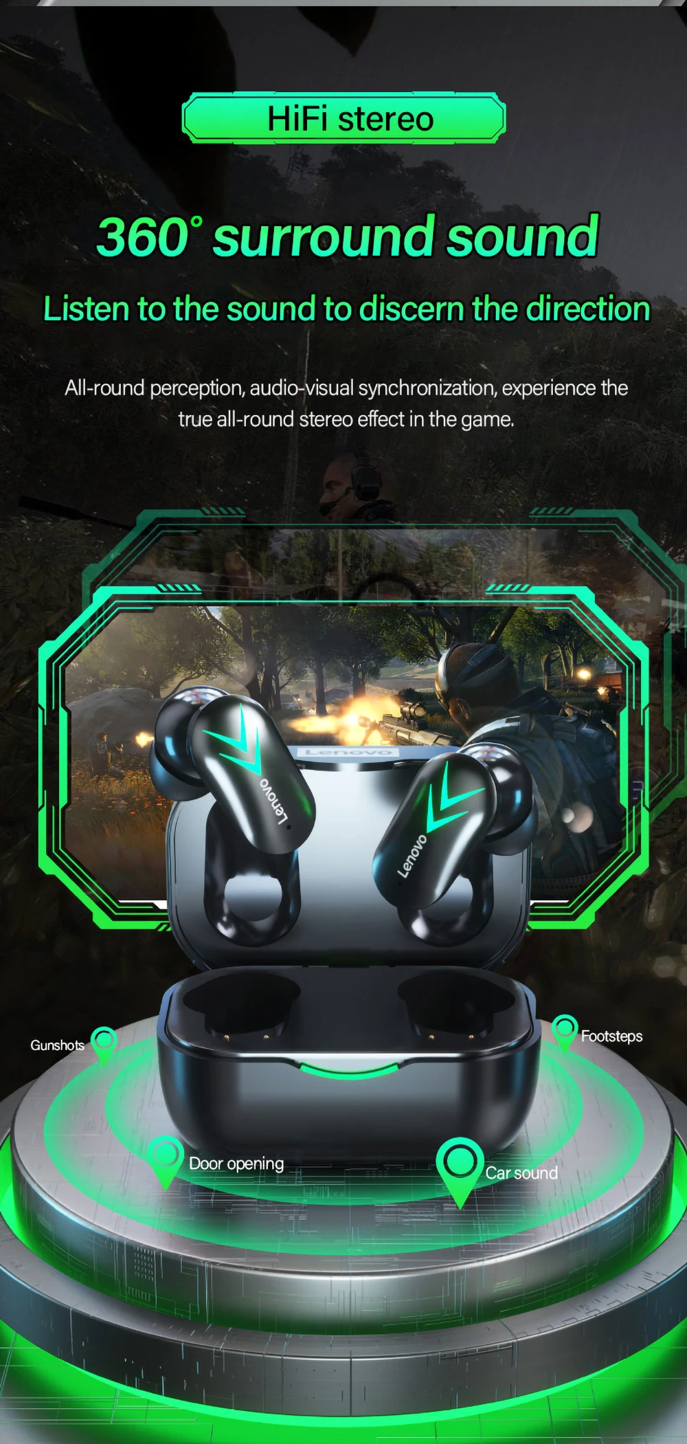 New Original Lenovo XT82 earbuds sports LED display gaming headset TWS wireless earphones In-ear headphones