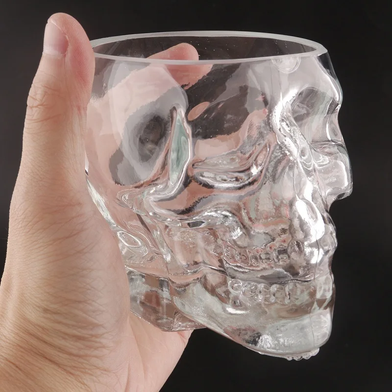 Direct Selling Clear Glass 75ML High Borosilicate Skull Cup Glass Glass Skull Cup
