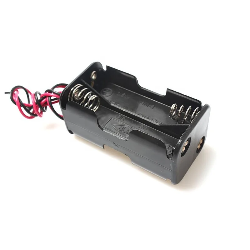 High Quality 4 x AA Battery Holder 6V Battery Back To Back Case Box With Wire Leads