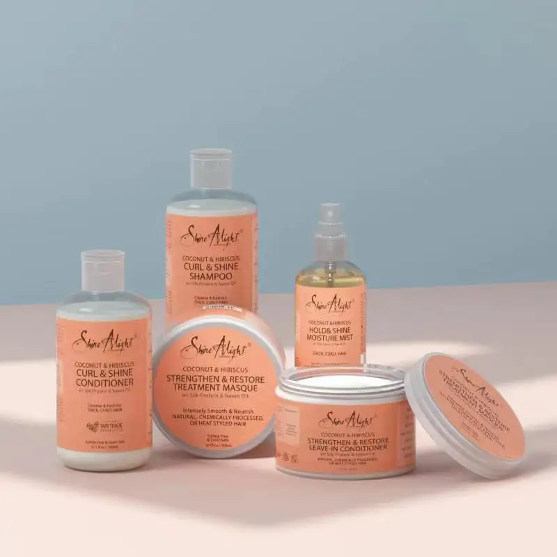 OEM Private Label Moisture coconut, keratin, moroccan oil Shampoo and Conditioner Set For Curly Hair products free design 500ml