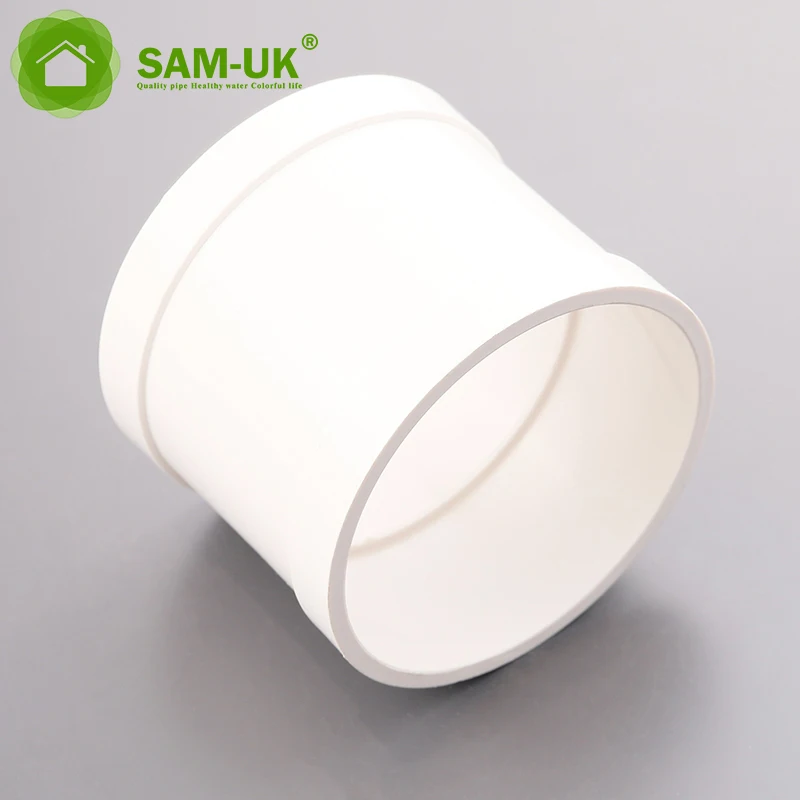 50-200mm Customized wholesale criterion traditional craft make  high pressure plastic white pvc pipe fittings dwv coupler