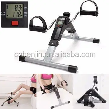 Medical Folding Pedal Exerciser with Electronic Display for Legs and Arms Workout Cycle (Fully Assembled Exercise Peddler)