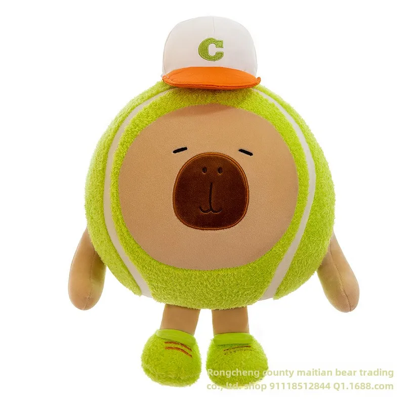 Cross-Border Non-Gender Birthday Gift Sports Themed Round Baseball Cap Stuffed Toy Doll Pillow Plush Quilt