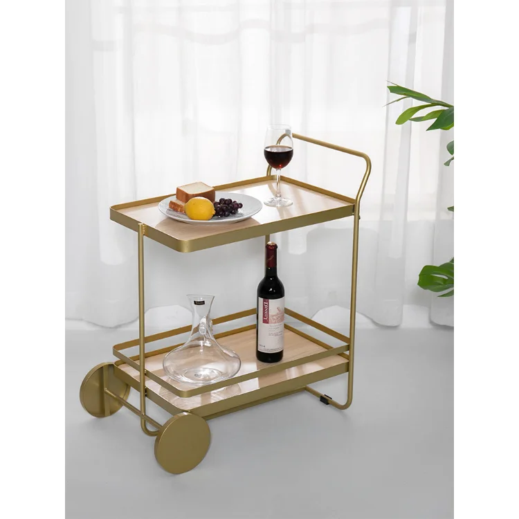 Metal Garden Planter Trolley Hand Retro Finish Surface Retro Craft Wheeled Trolley kitchen serving cart