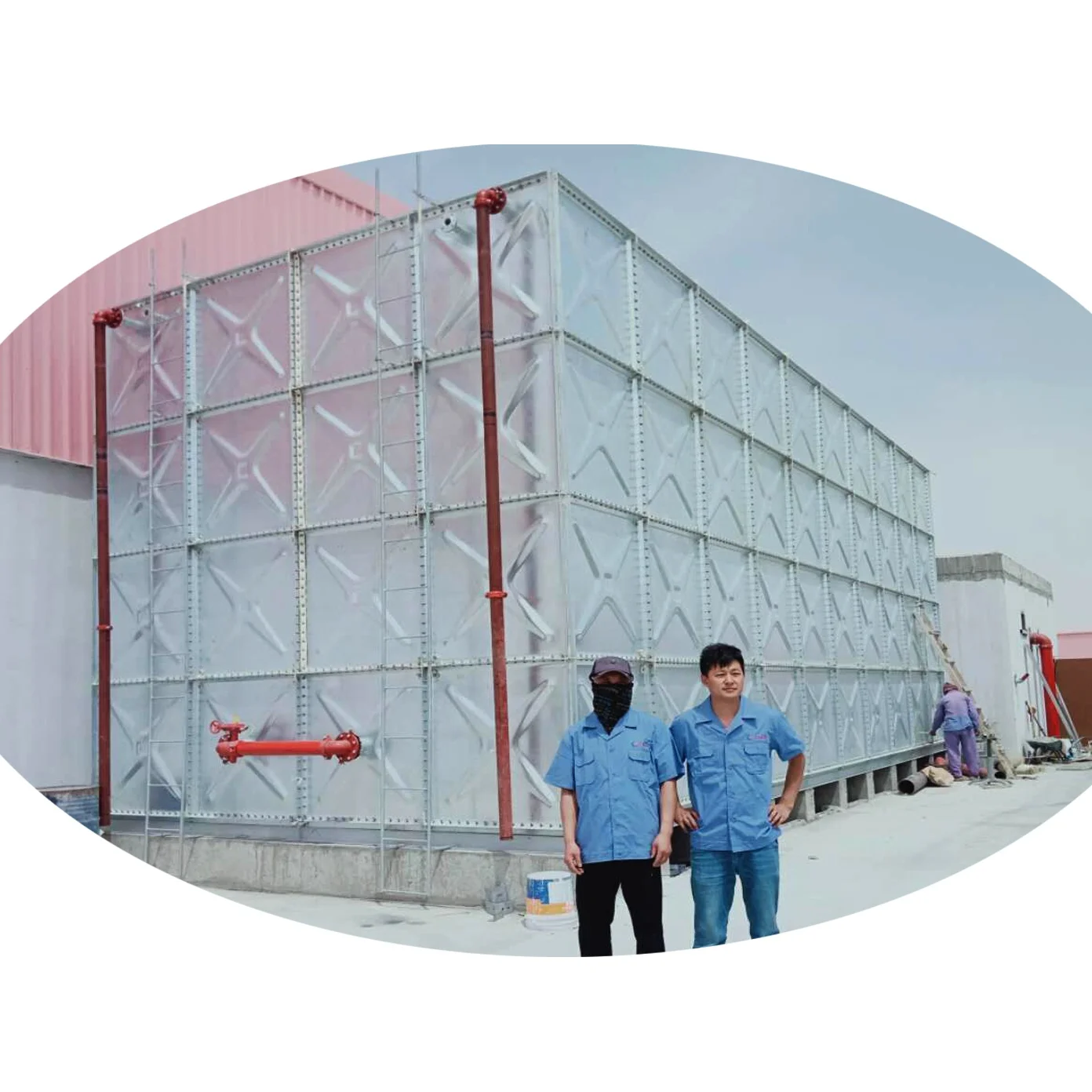 Rainwater harvesting large galvanised carbon steel water tank system agriculture irrigation