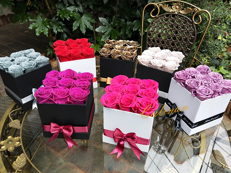 Culinan Wholesale Elegant immortal Flower Infinity Eternal Forever Stabilized Preserved Roses in luxury Gift Box