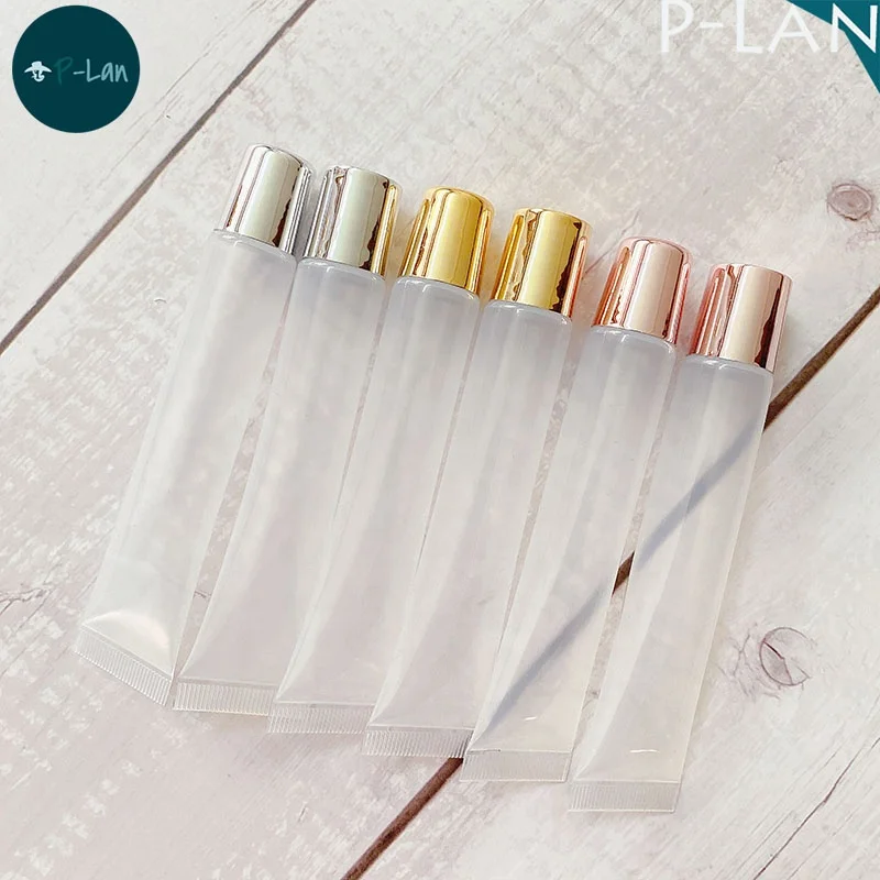 P-Lan Brand Stock 100pcs 10ml 15ml 20ml Wholesale Plastic Lip Gloss Squeeze Tube Custom Lip Gloss Tubes