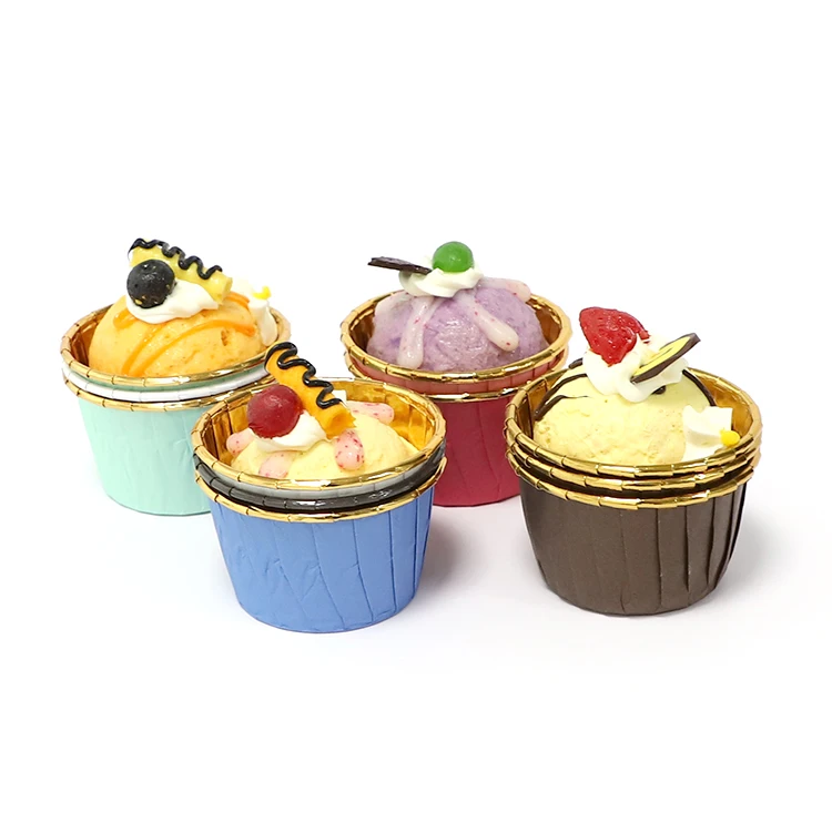 Factory Grease Proof Disposable Cake Cups White Color On Stock Paper Baking Cup Cake Molds